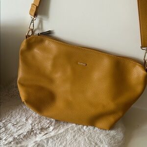faux leather mustard yellow bag